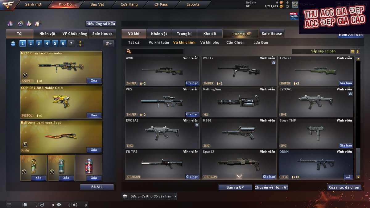 shop acc cf uy tin gia re